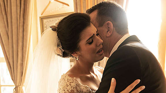 Couple on their wedding day
