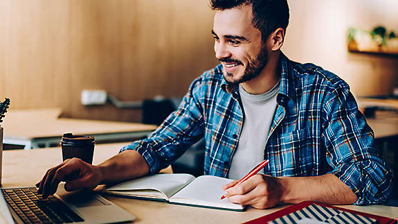 Man working at a desk