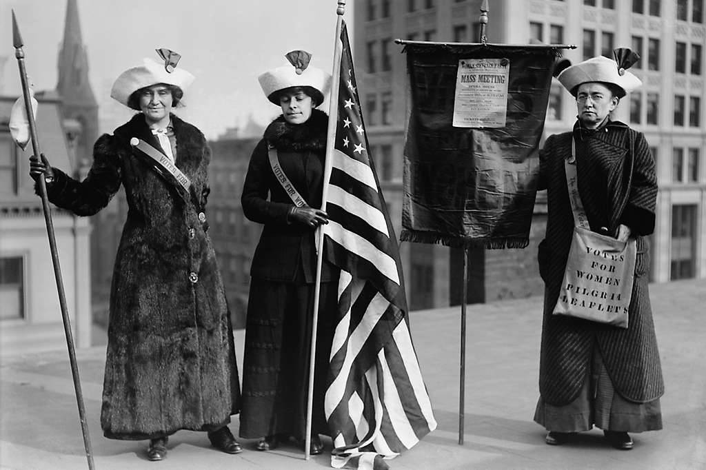 Three american women suffragists.