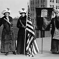 Three american women suffragists.