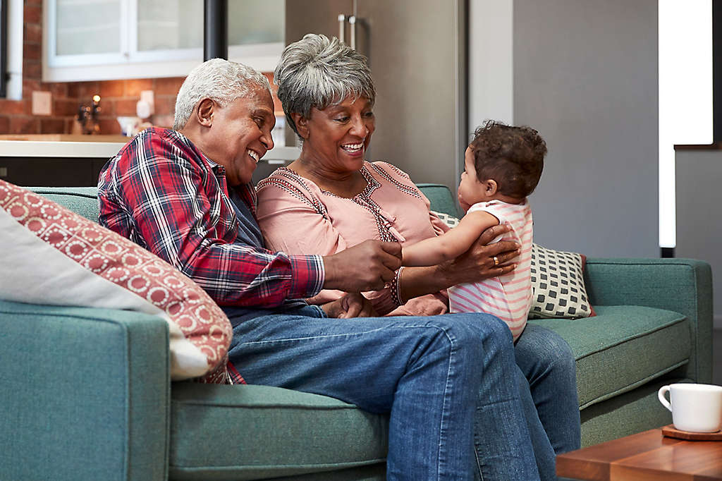 Grandparents with baby