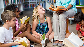 Children being read to
