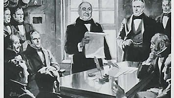 Mural of former New York Life president James DeOgden