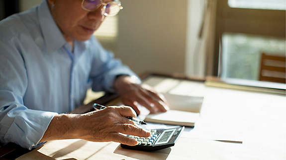 A man working his office