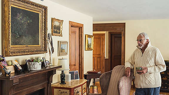 Senior man at home