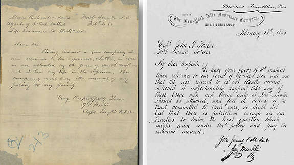 U.S. Army Captain John Gray Foster letter to agents
