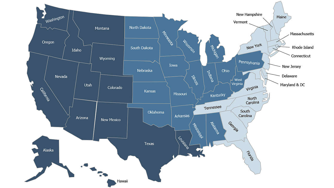 GBS National Sales Team Map