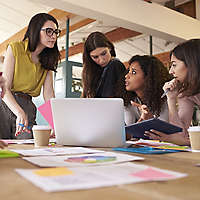 Women working in the office