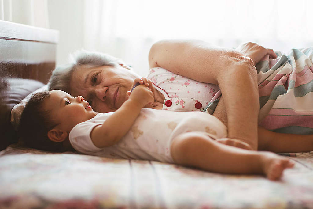 Grandmother with her grandson