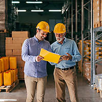 Workers in hardhats