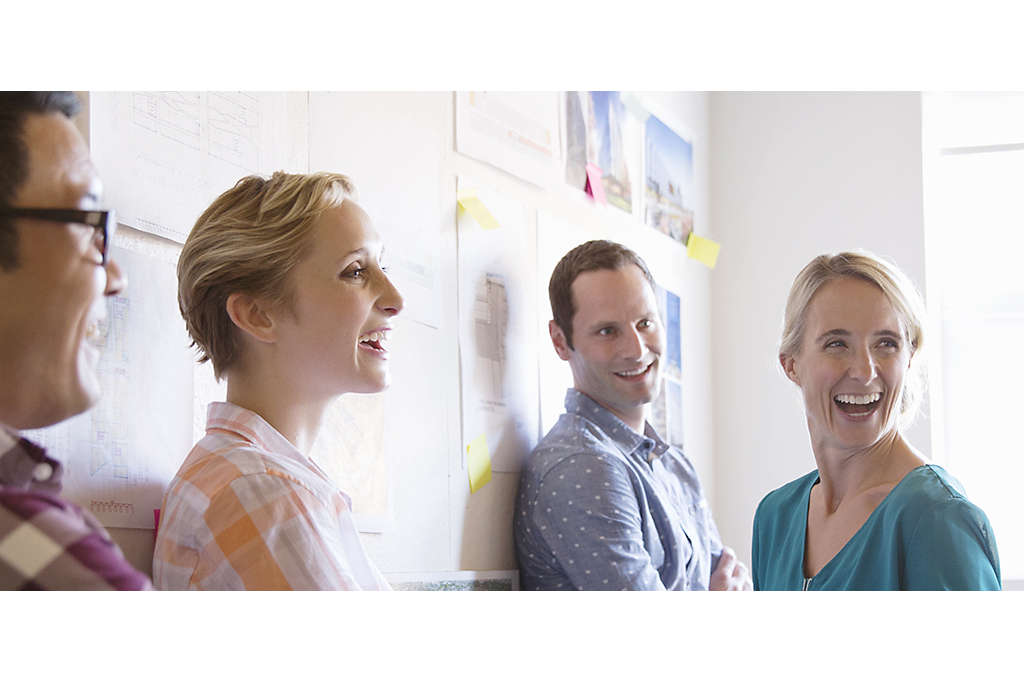 Group of people smiling