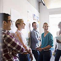 Group of people smiling