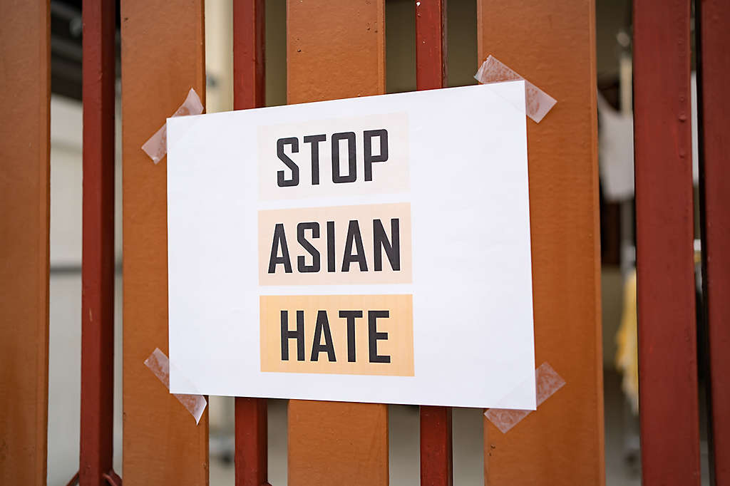  Image that says stop Asian hate