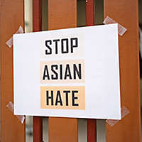  Image that says stop Asian hate
