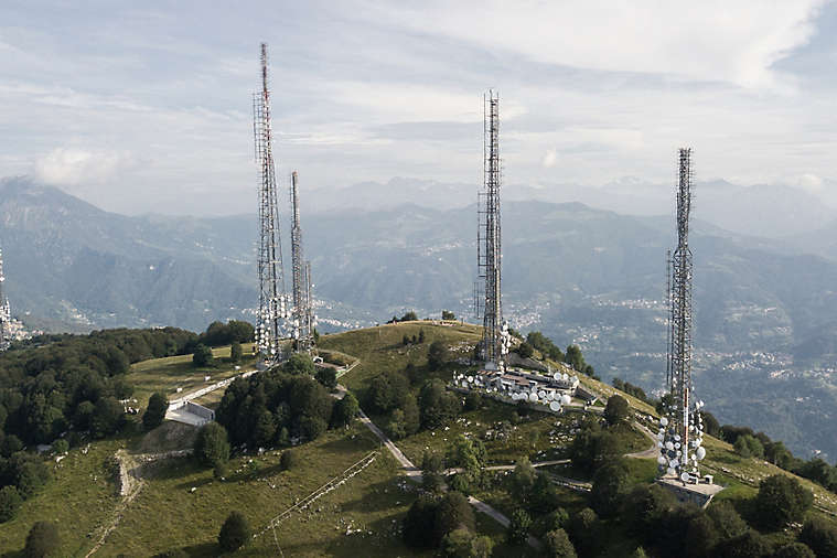 Towers on Linzone mountain peak.