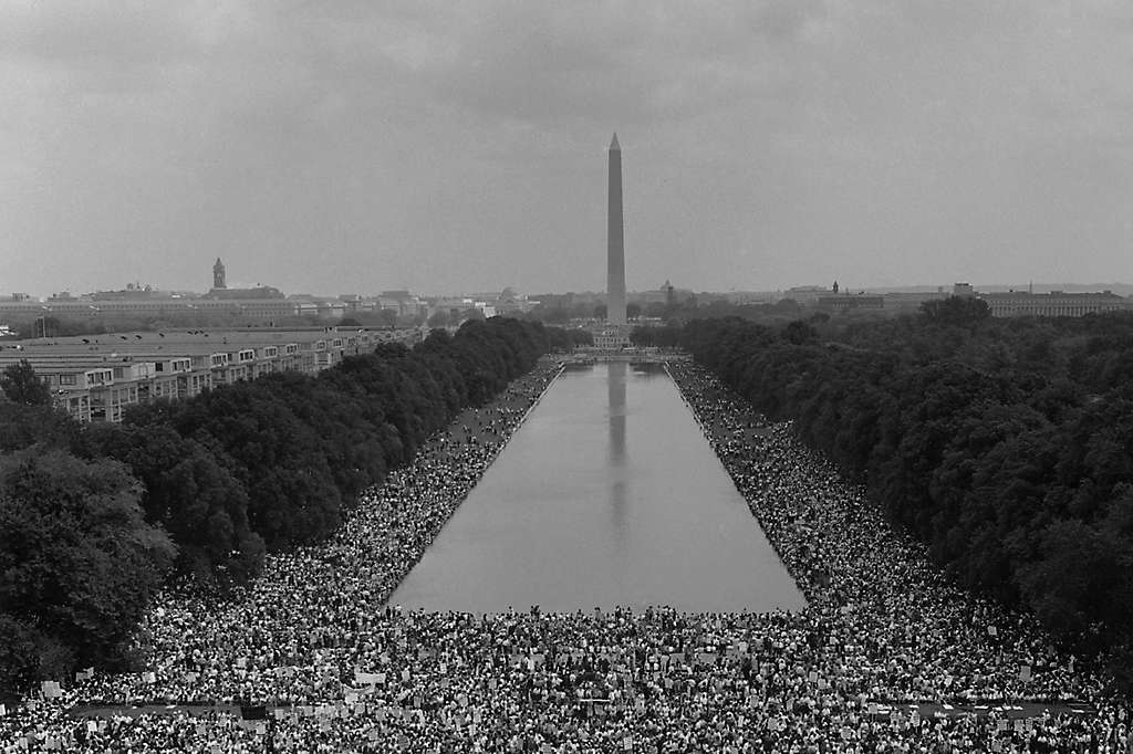  The civil rights march on the National Mall