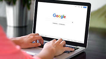 search engine on laptop