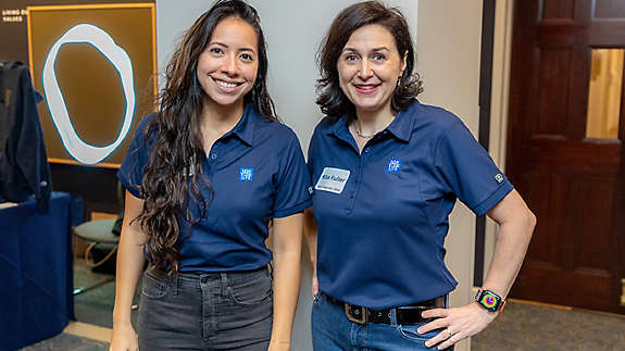 Event organizers Hannah Kaufman and Rita Fuller from AI and Data.