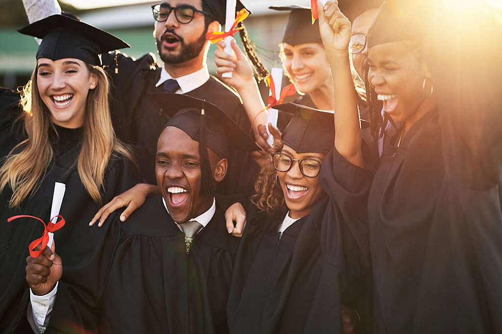 diverse college graduates