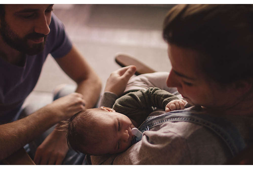 Family with small child