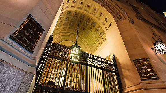 Image of entrance to New York Life Home Office building