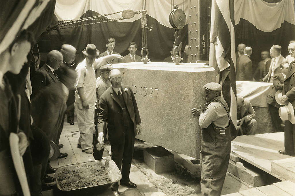 The laying of the New York Life Home Office cornerstone