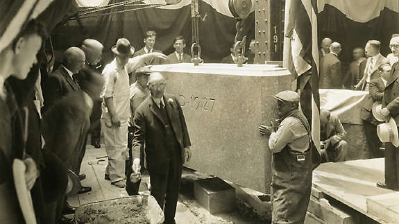 The laying of the New York Life Home Office cornerstone