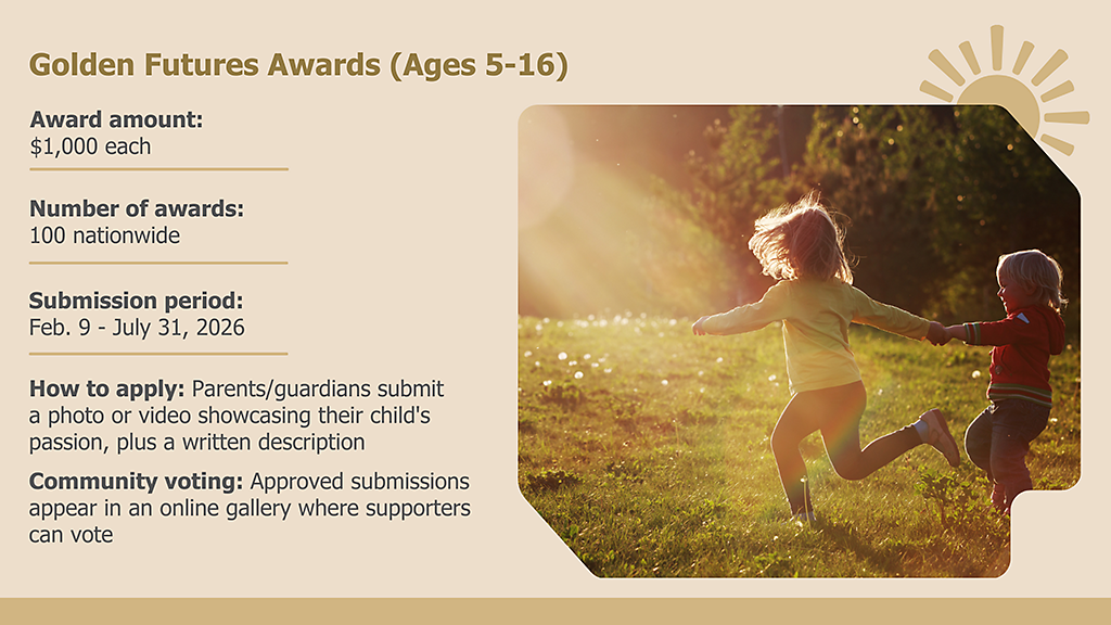 Golden Futures Awards (ages 5-16) information