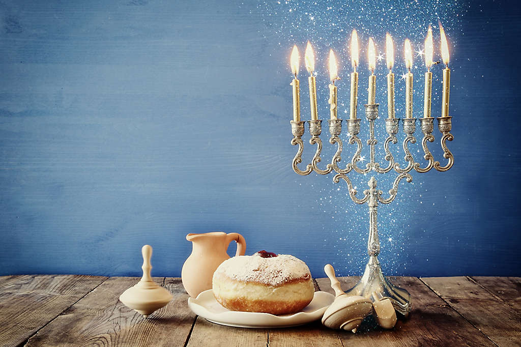 Image of items at Hanukkah celebration