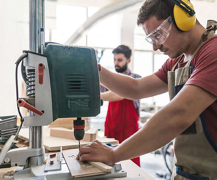 Man using power tools