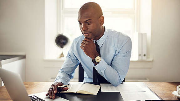 Man working at the computer