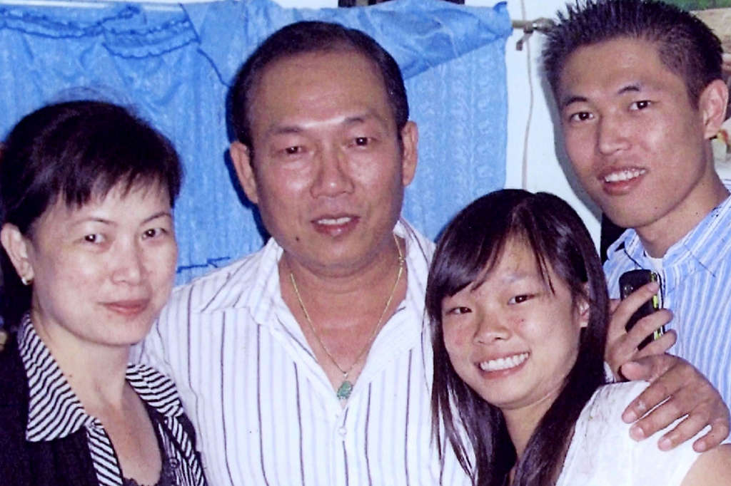 The Tang family left their home in Vietnam to build a better life in America. From left to right: Ngoc Anh, Stephen, Nancy, Jimmy. 