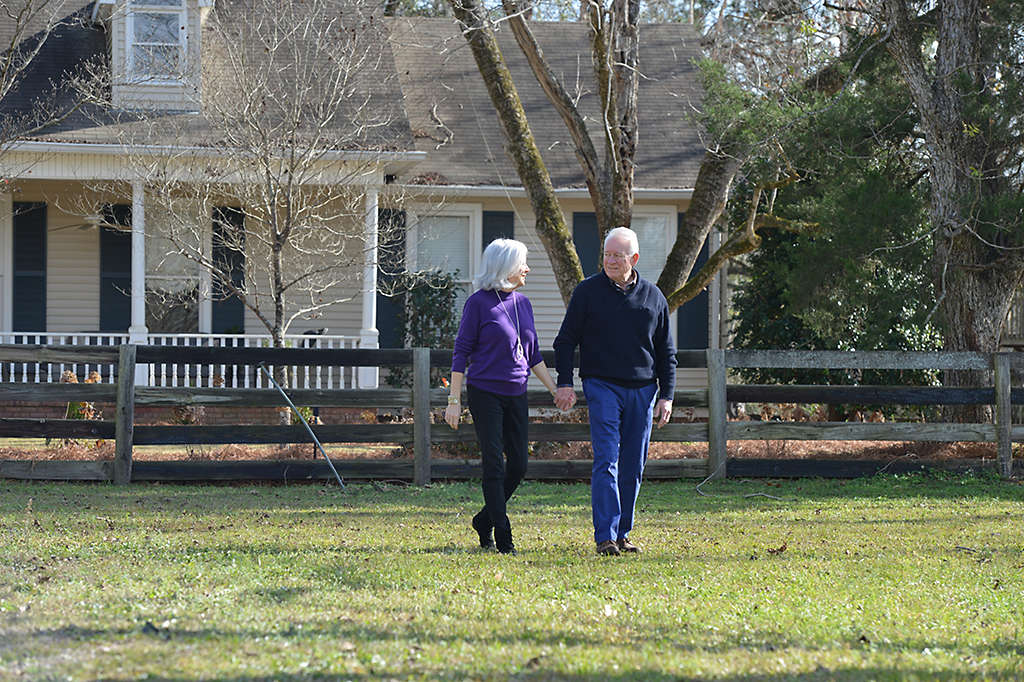 Jill and Mike taking a walk.