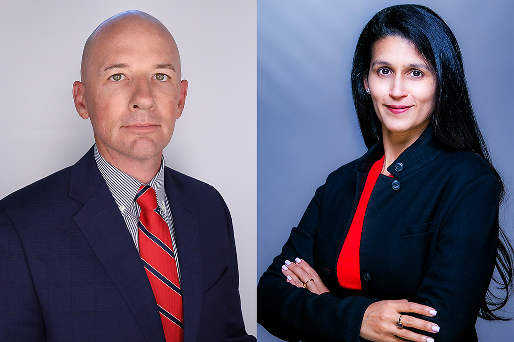 Pictured on the left: Christopher Mulch, Pictured on the right: Ridhika Nayar