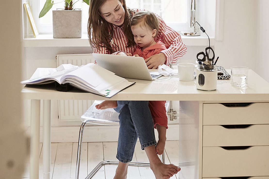 Mother and baby reading