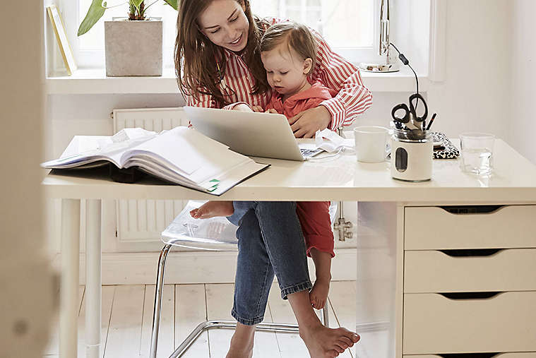 Mother and baby reading