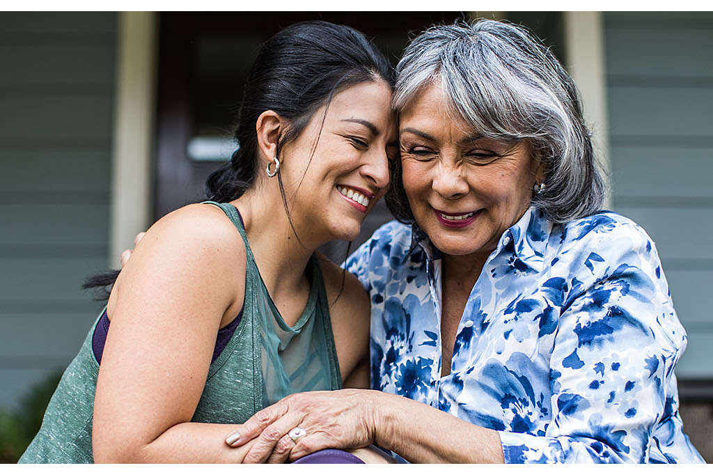 Mother and Daughter on Porch