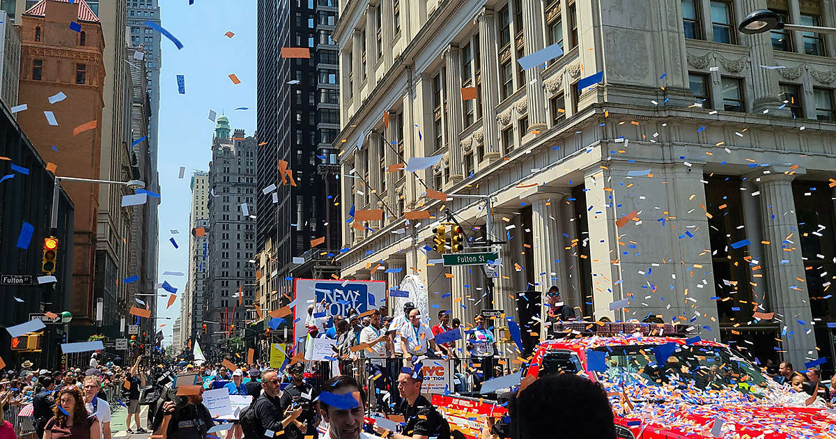 Hometown Heroes ticker tape parade features New York Life