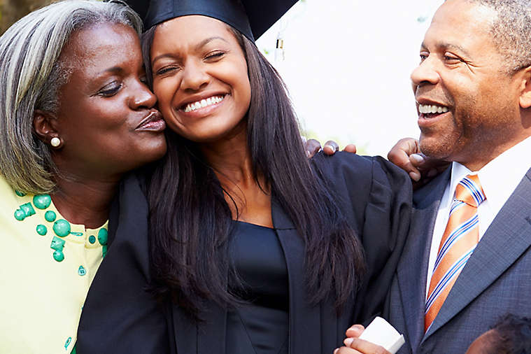 Parents celebrate daughter’s college graduation day