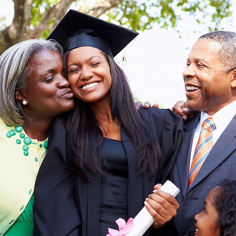 Parents celebrate daughter’s college graduation day