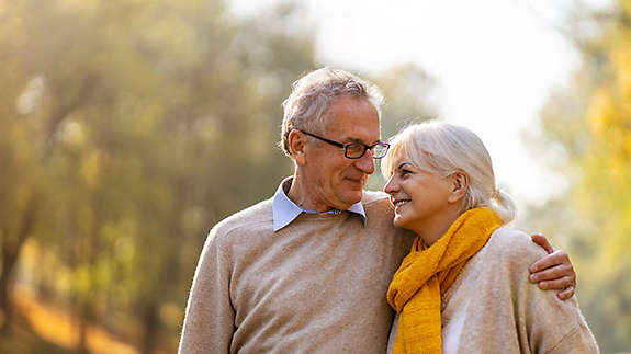 Happy retired couple