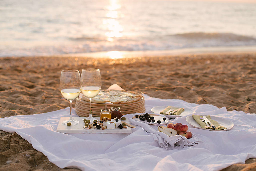 picnic on a beach