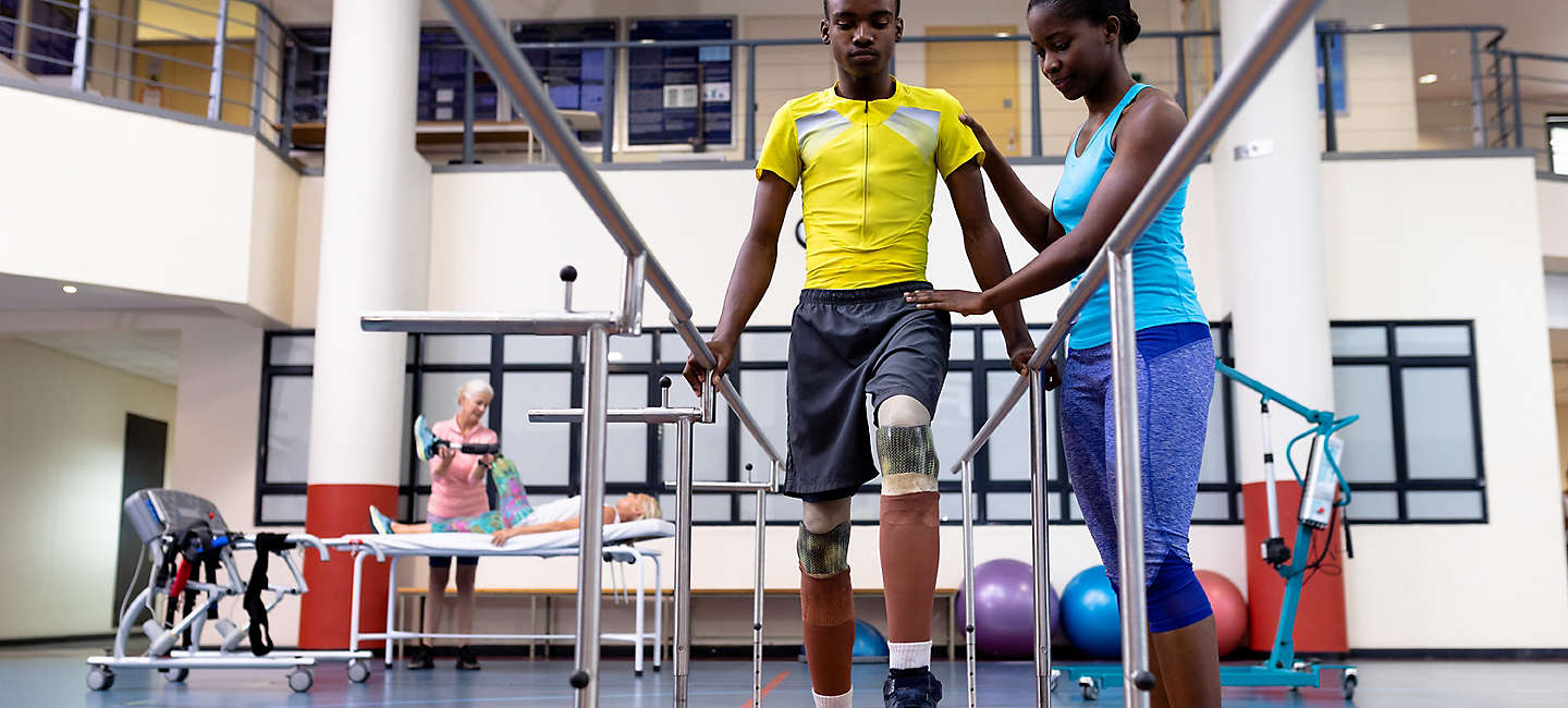 Person going through physical therapy
