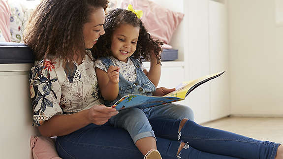 Parent reading to their child