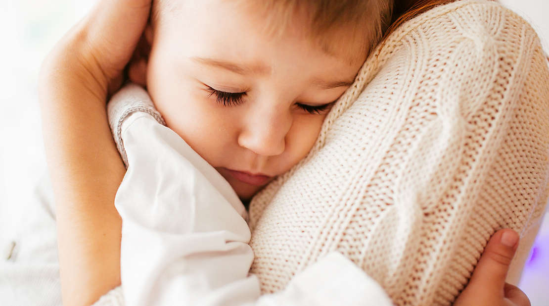 child getting hug