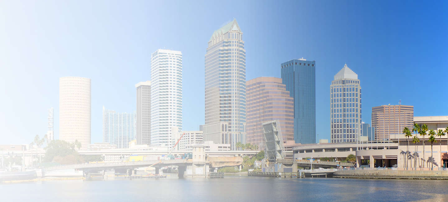 Skyline of greater Tampa