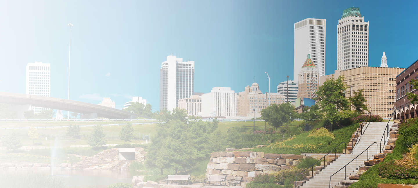 Skyline of greater Tulsa