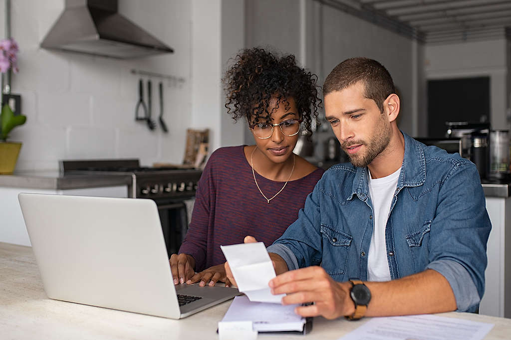 couple going over finances