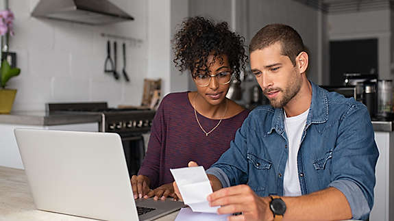 couple going over finances