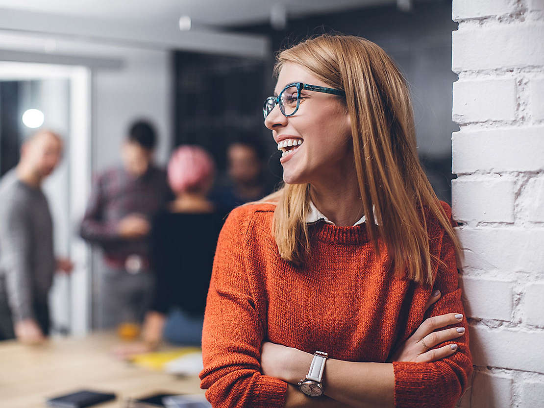 young career professional in office